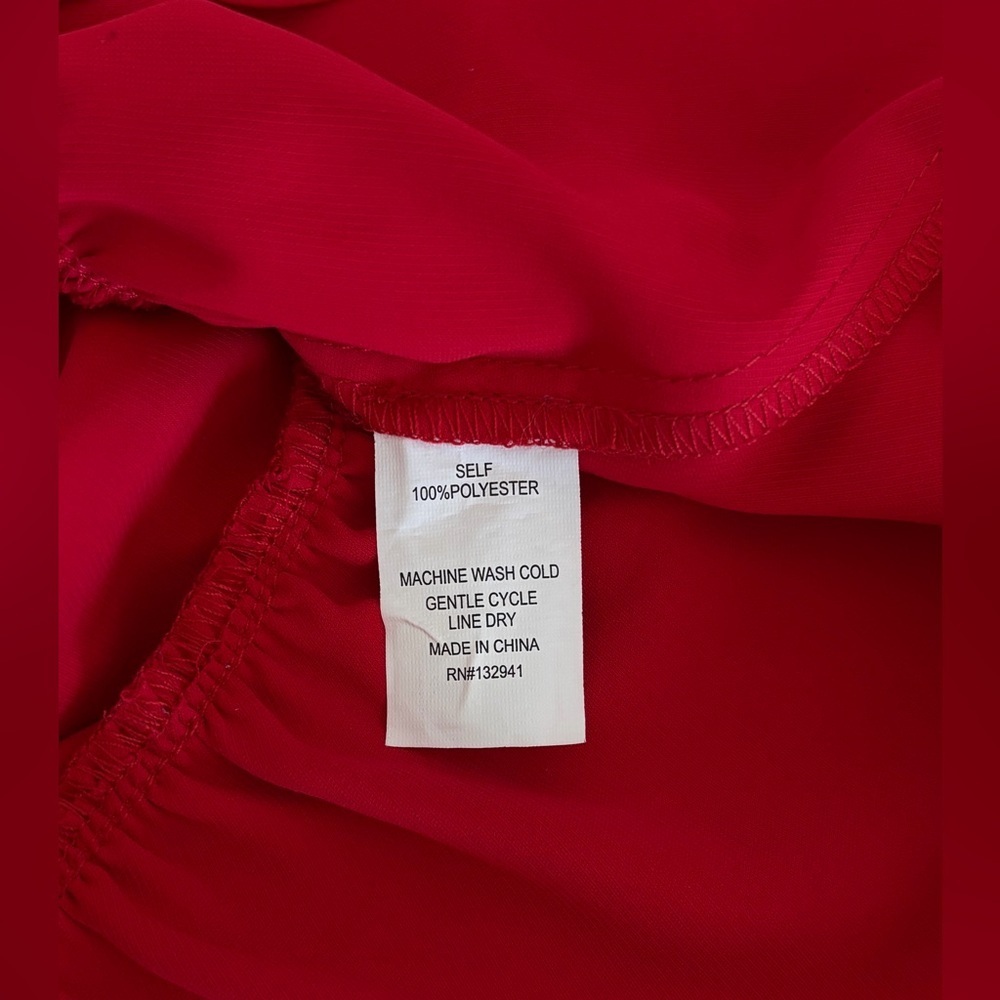 Amanda Uprichard Vibrant Red Dress with Cinched Waist Size M - Picture 6 of 6